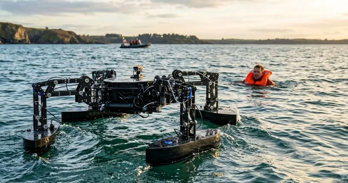 Инженеры из Китая и США создали роболодку-паука QuadBoat для спасения тонущих