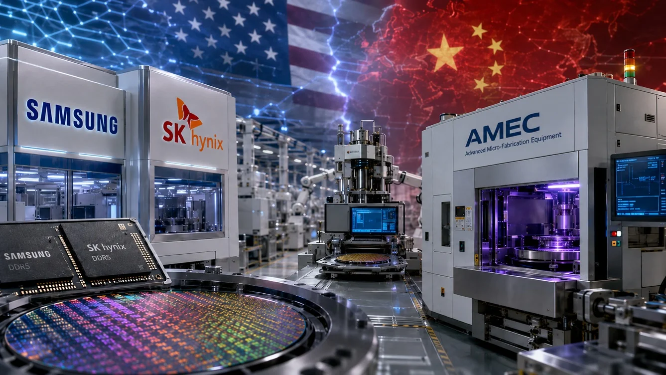 Samsung и SK hynix тестируют китайское оборудование AMEC на случай ужесточения санкций США