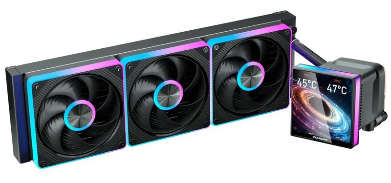 Cougar представила СЖО LQX PRO с 3,95-дюймовым IPS-дисплеем и вентилятором для обдува VRM