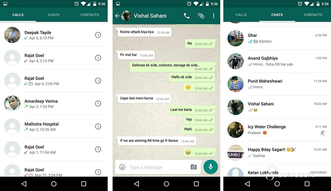 интерфейс WhatsApp с тегом @all в групповом чате