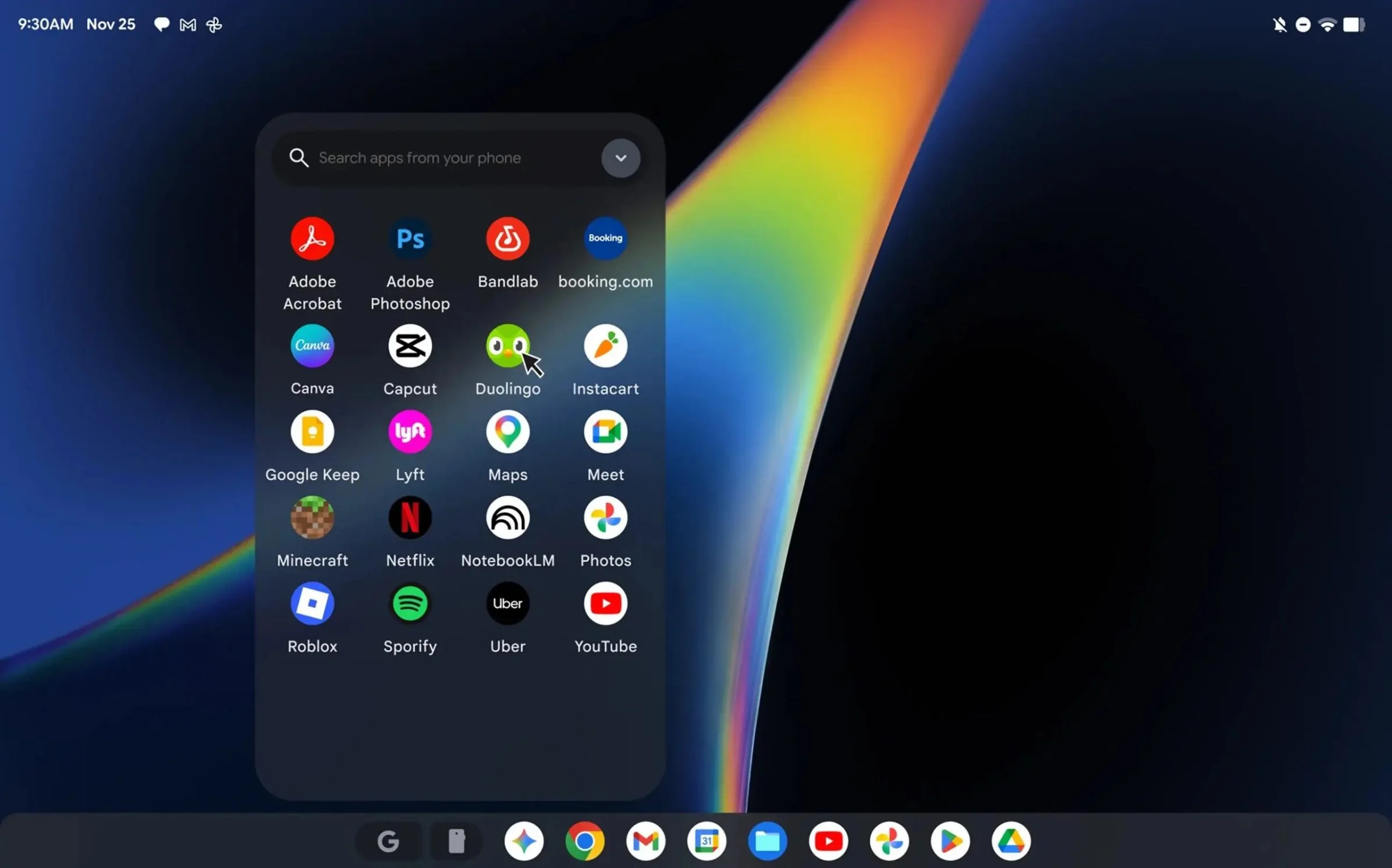 синхронизация ASUS Googlebook со смартфоном Android
