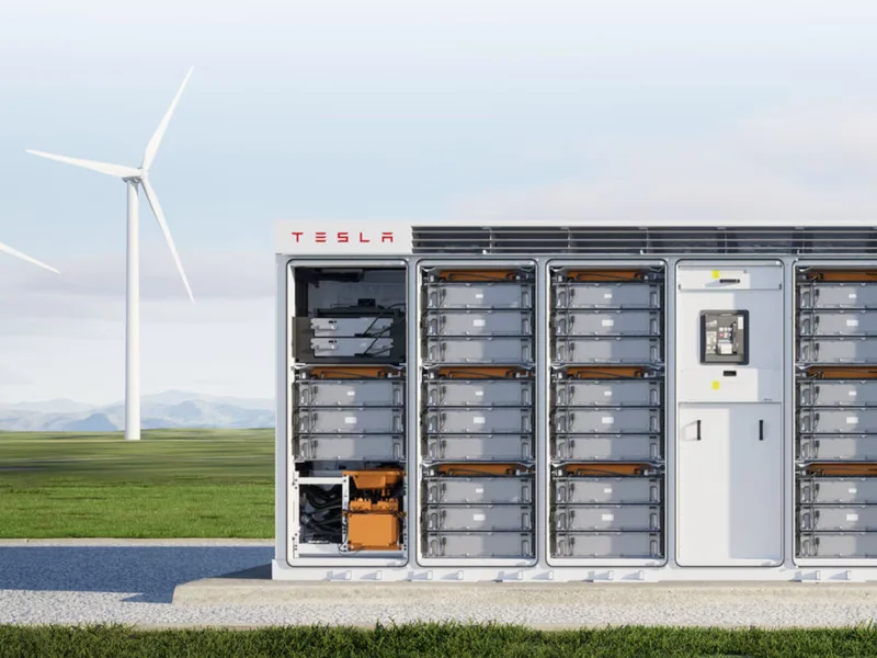 система Tesla Megapack в серверной SpaceXAI
