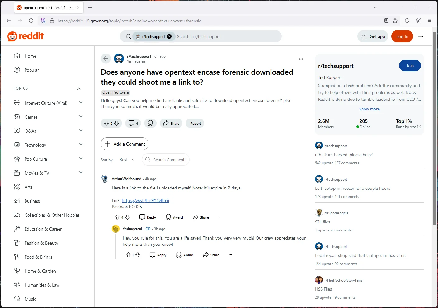 интерфейс системы Rules Hub на платформе Reddit