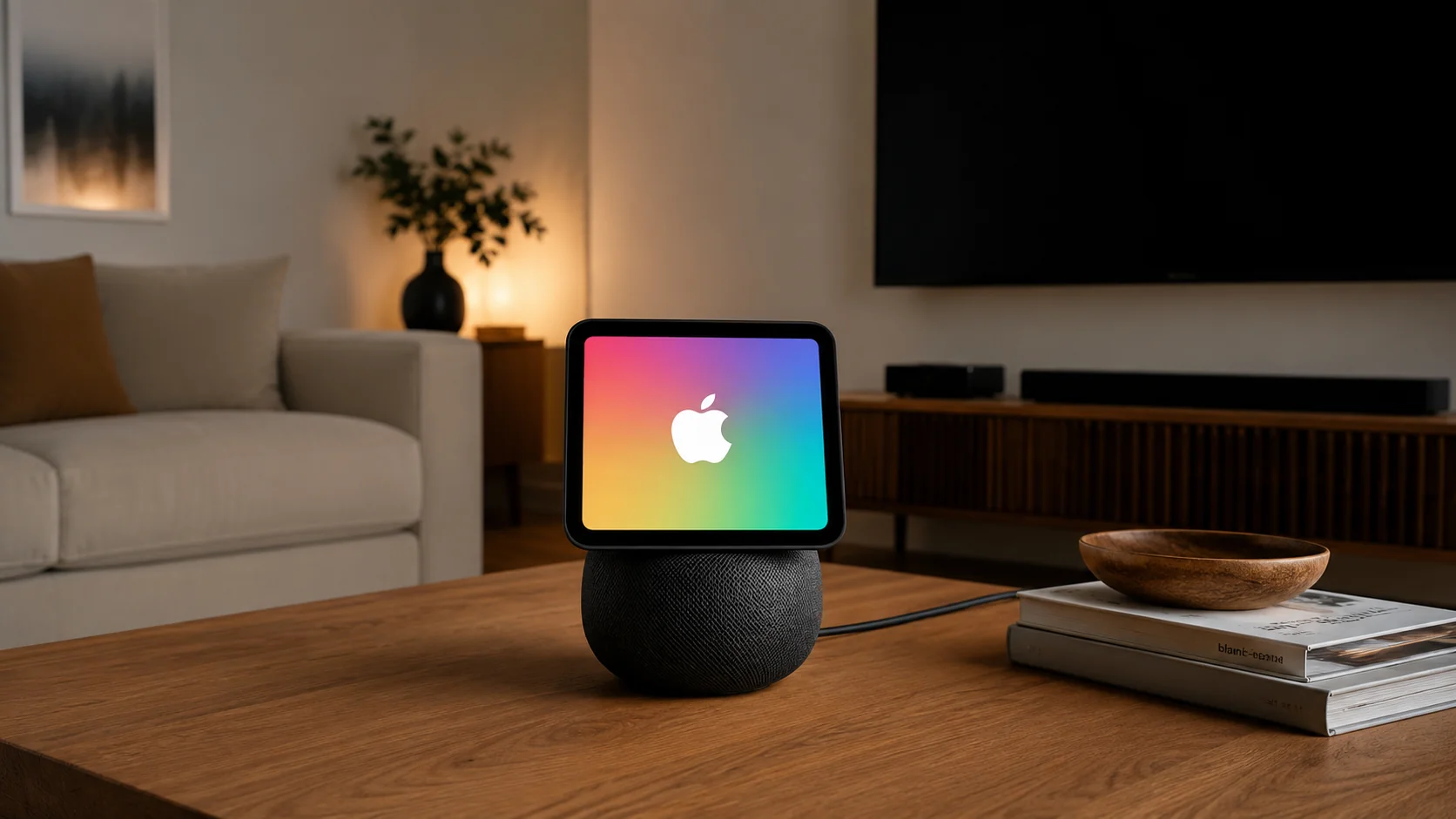 Две версии Apple HomePad: настольная и настенная