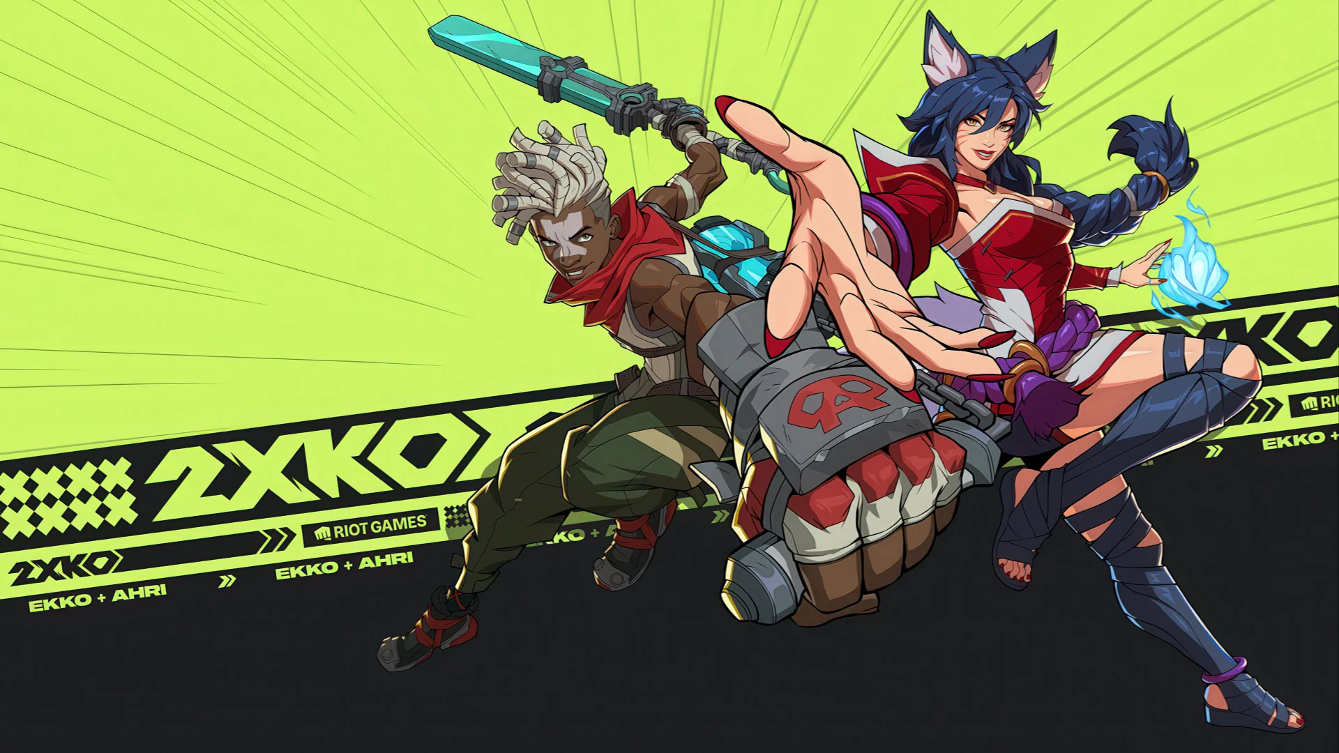 логотип 2XKO на фоне персонажей League of Legends