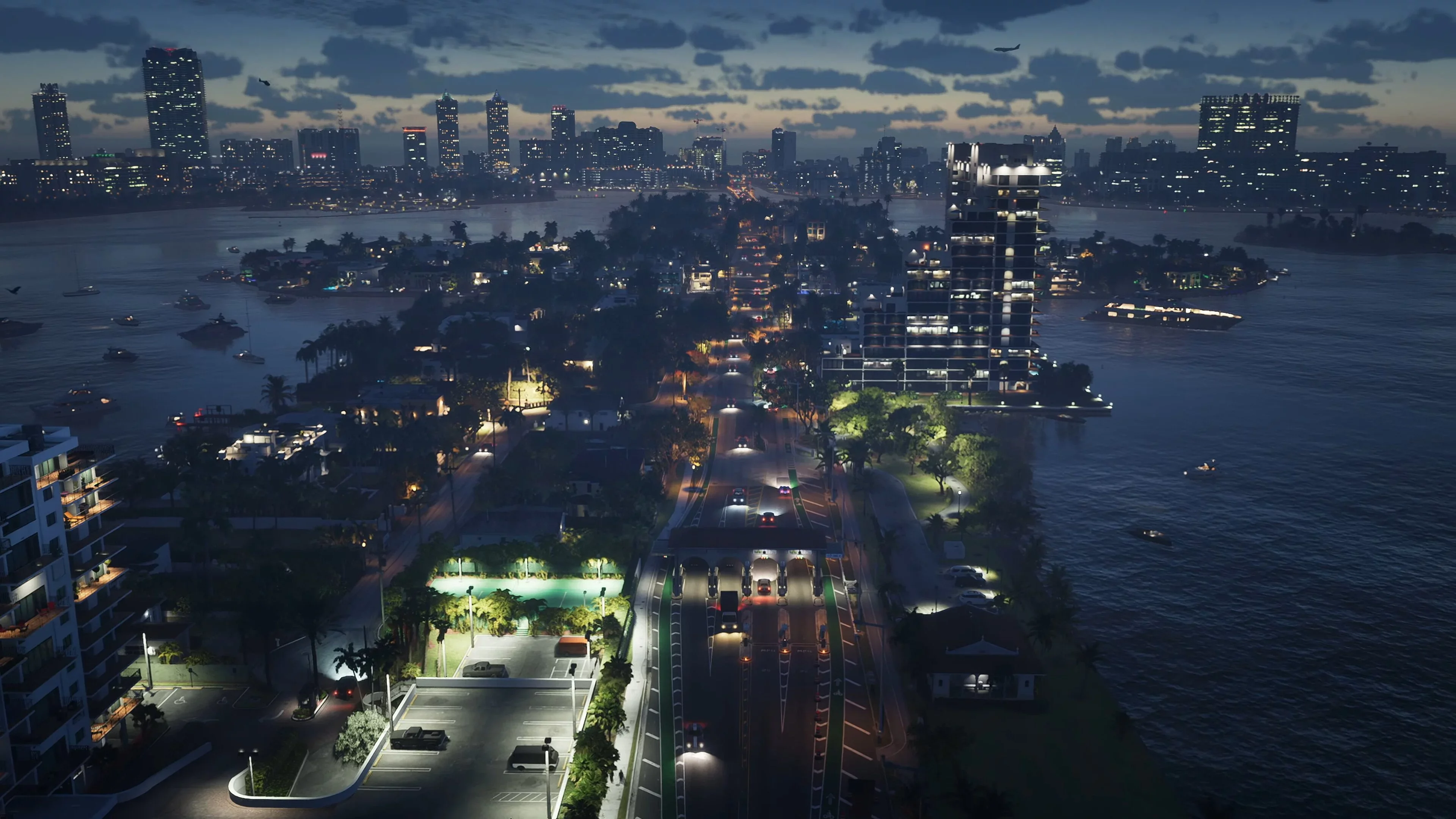ночной геймплей GTA VI Вайс-Сити