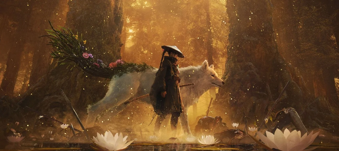 обложка Beast of Reincarnation на фоне руин Японии 4026 года