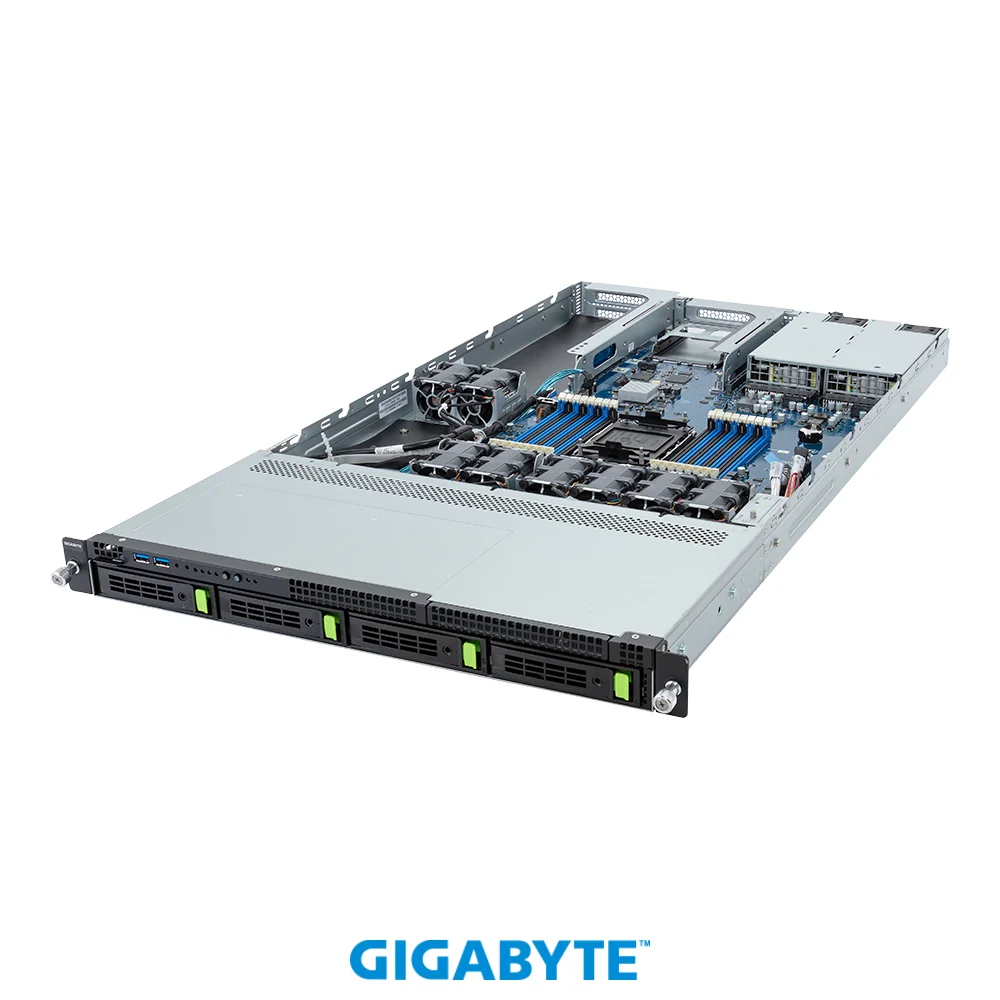 передняя панель сервера Gigabyte R165-DG3-CS1 с отсеками E3.S