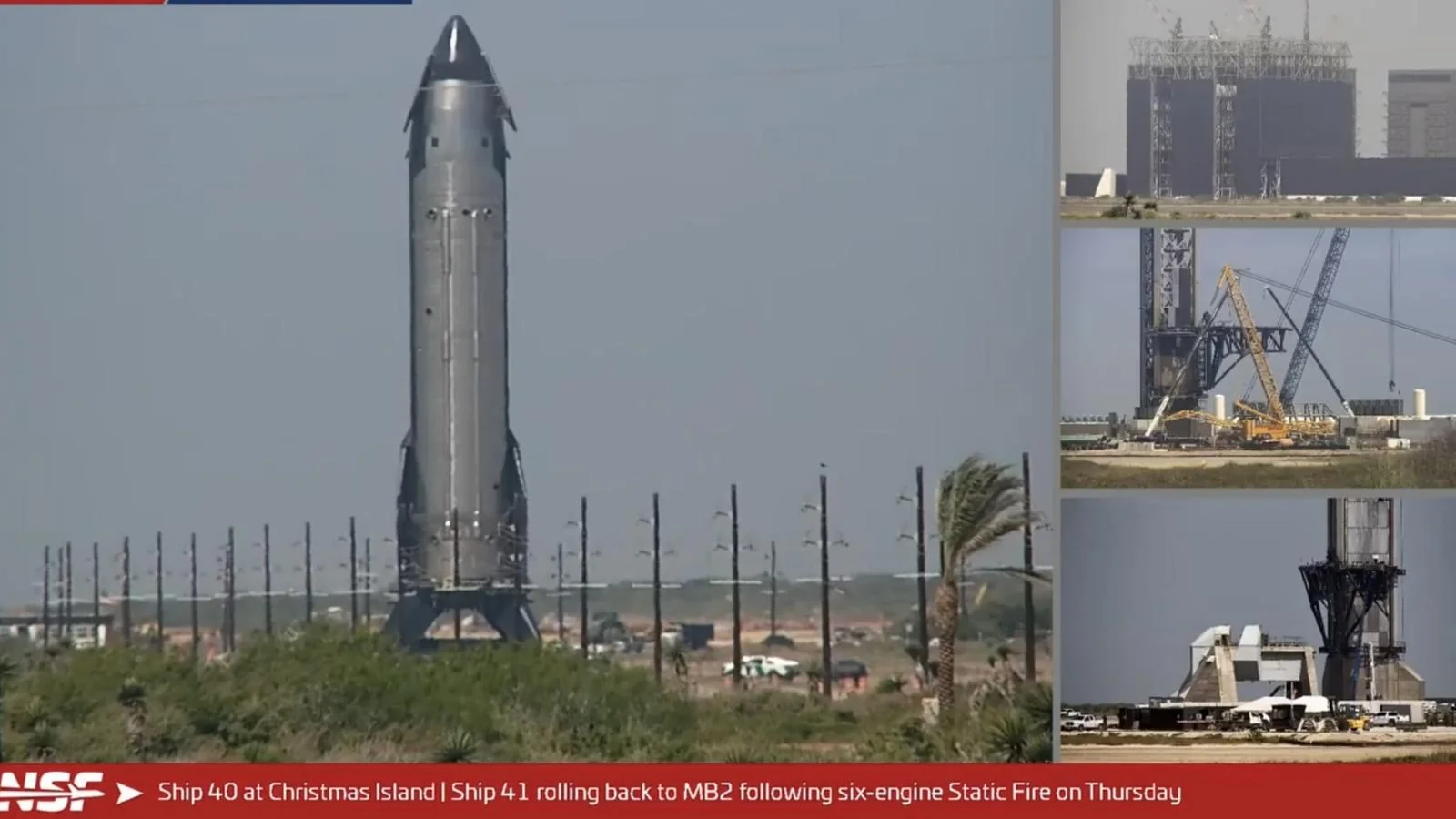 Ракета Starship на стартовой площадке
