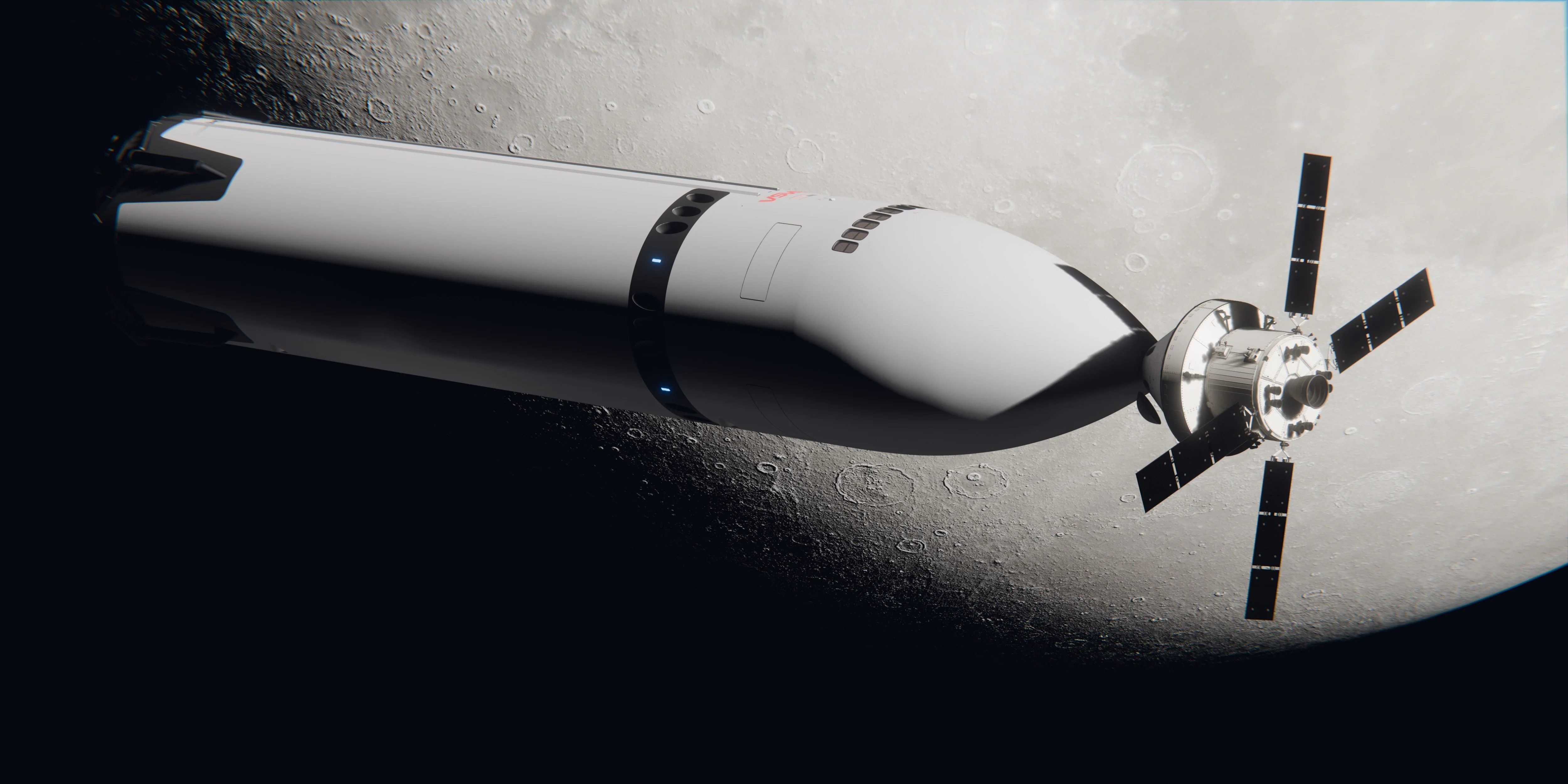 Концепт лунного посадочного модуля Starship HLS