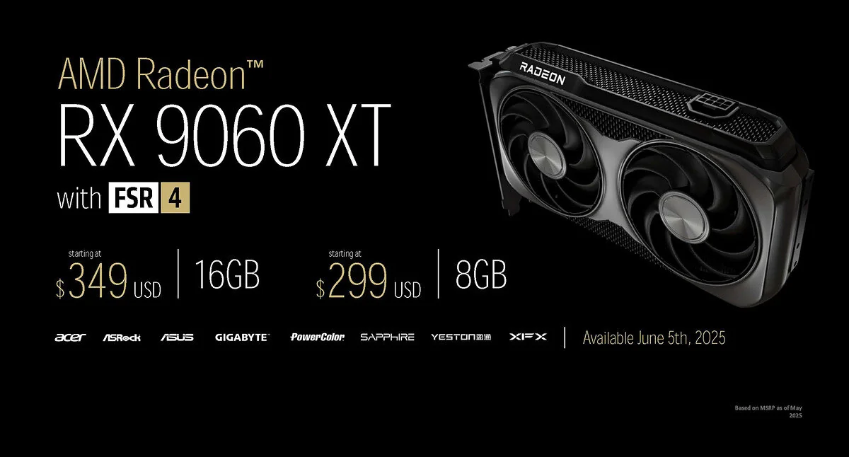 тестовый стенд с видеокартами Radeon RX 9060 XT и GeForce RTX 5060