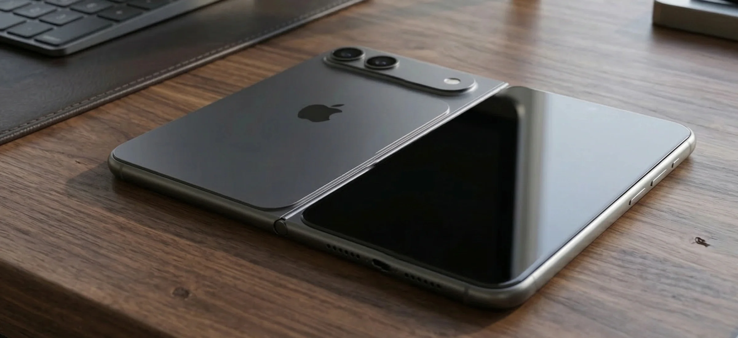 прототип iPhone Ultra в сложенном и разложенном состоянии