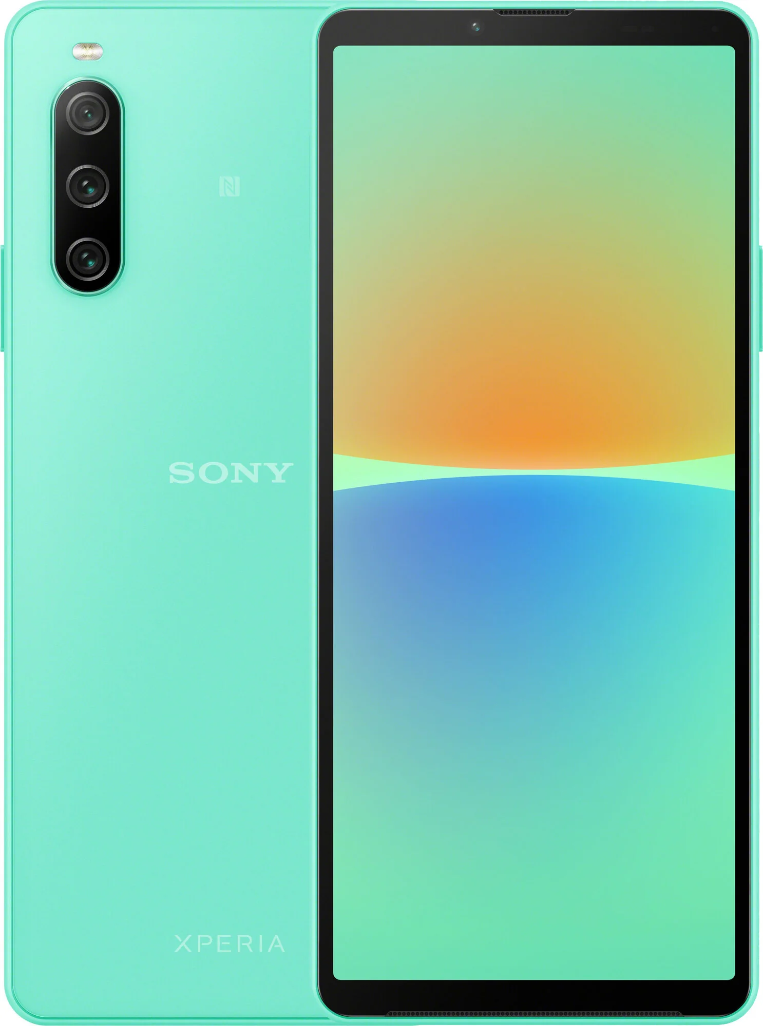Sony Xperia 10 VIII в цвете мятно-белый с переливом