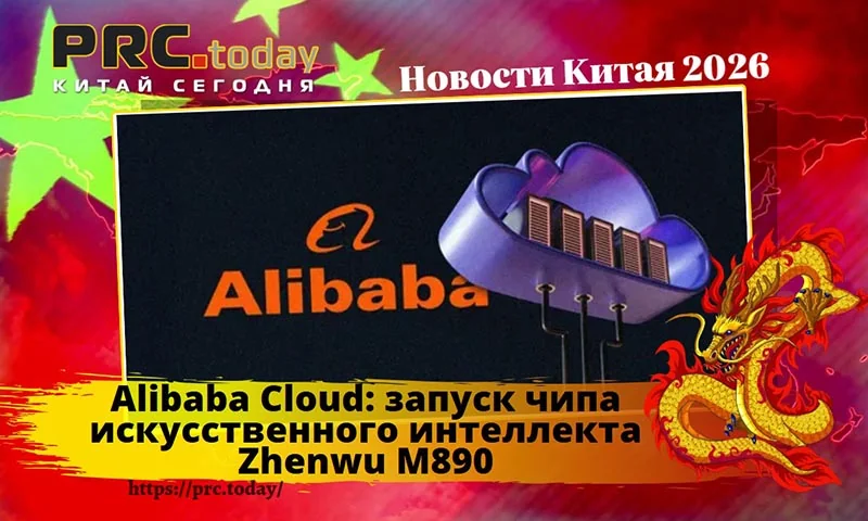 логотип Alibaba Cloud и чип T-Head Zhenwu