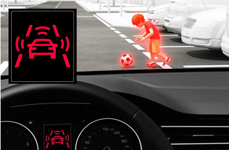 анимированные точки Motion Assist в движущемся автомобиле