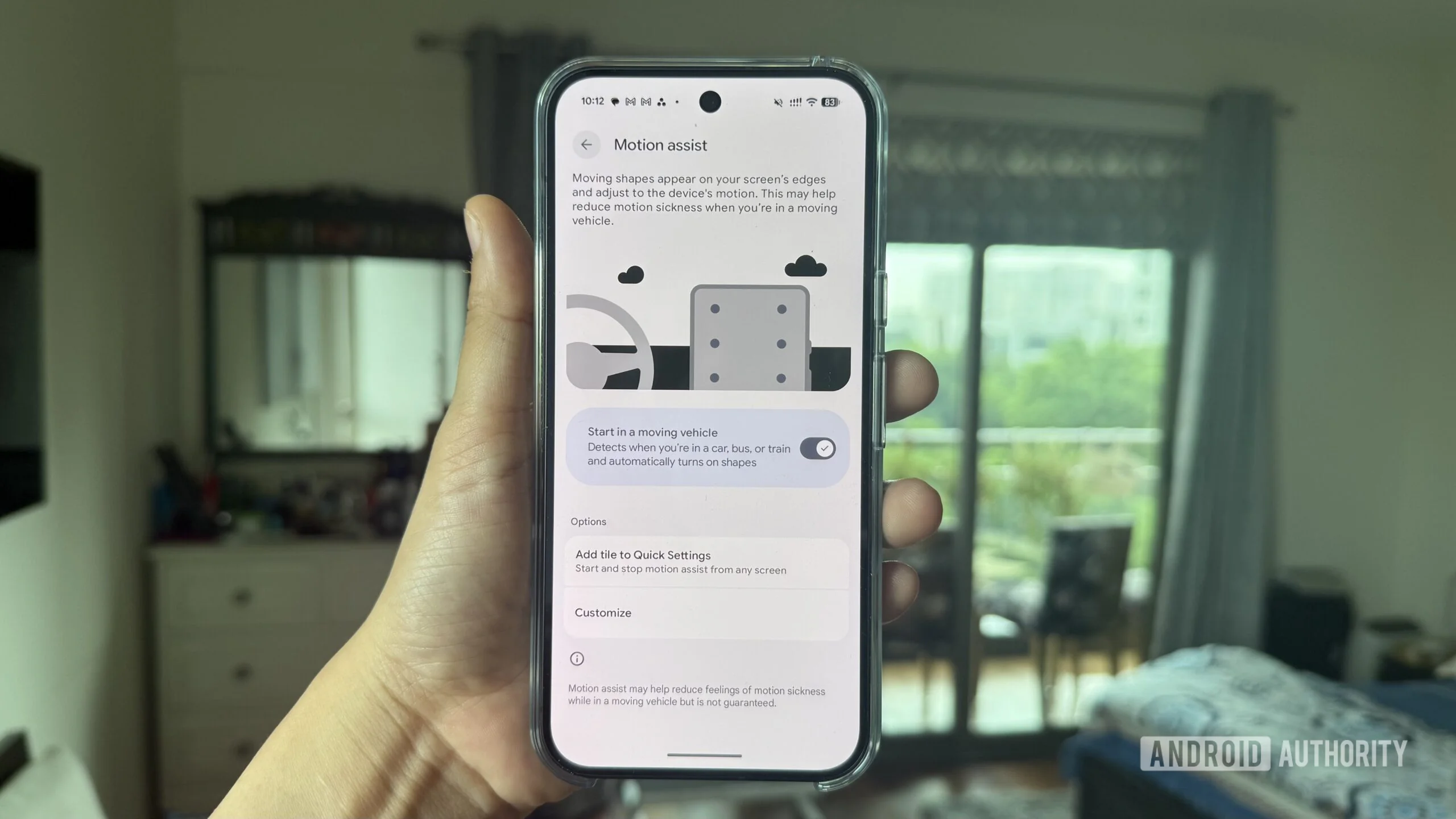 интерфейс Motion Assist на смартфоне Google Pixel