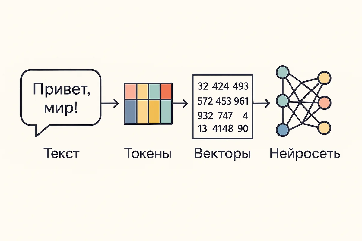 Схема факторов, влияющих на стоимость ИИ-токенов