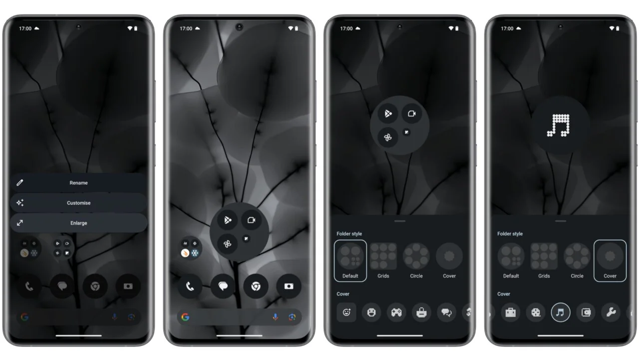 экран блокировки с циферблатами Gooey и Micrographics в Nothing OS 5.0