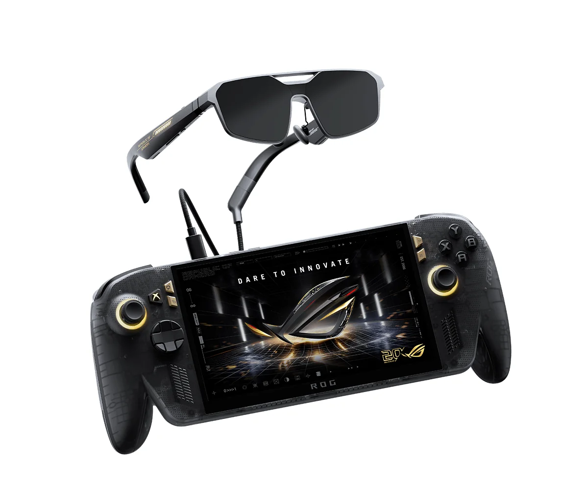 портативная консоль Asus ROG Xbox Ally X20 в полупрозрачном корпусе