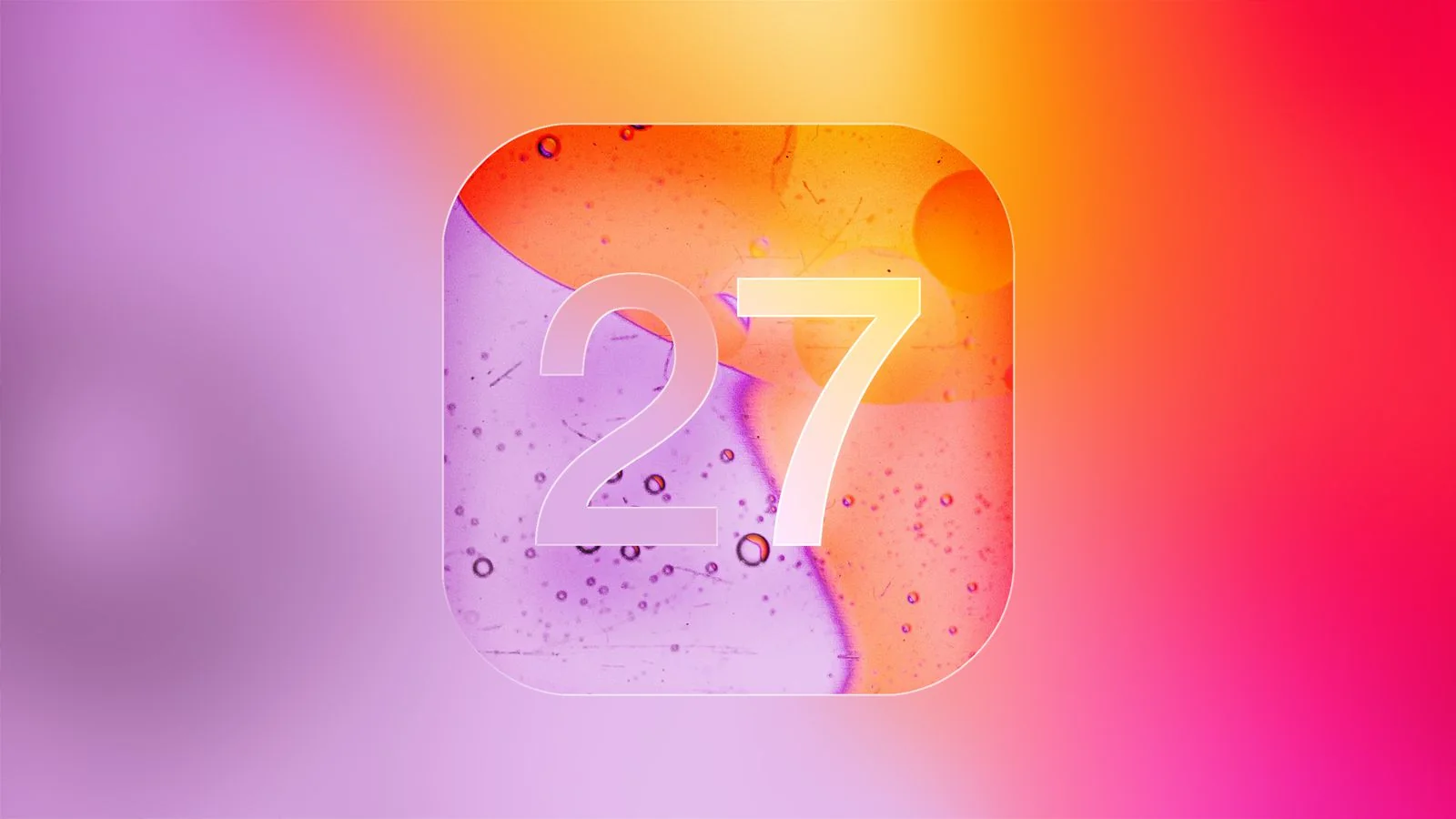 логотип iOS 27 на фоне нового iPhone