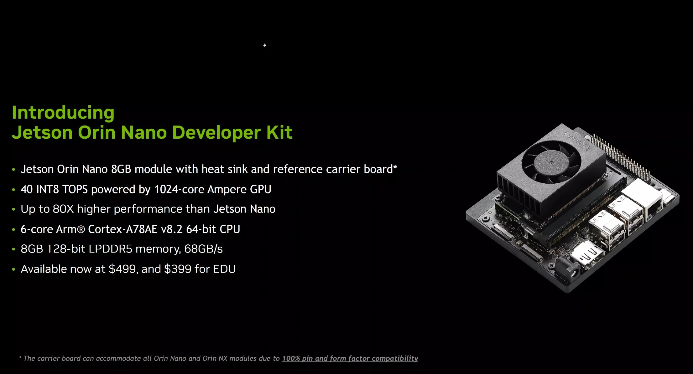 схема архитектуры Jetson Orin Nano 2 с процессором Arm и GPU Ampere