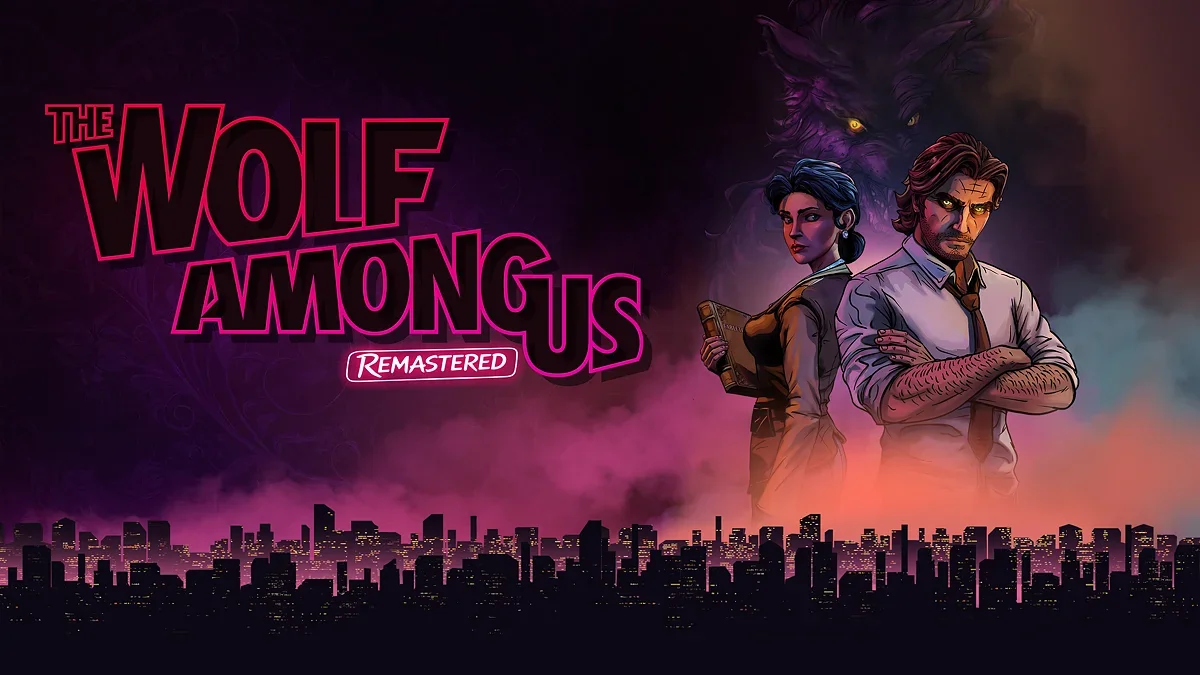 Обложка The Wolf Among Us Remastered с логотипом Telltale Games