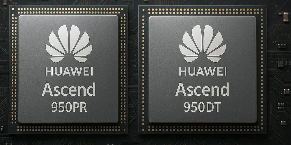 чип Huawei Ascend 950 крупным планом