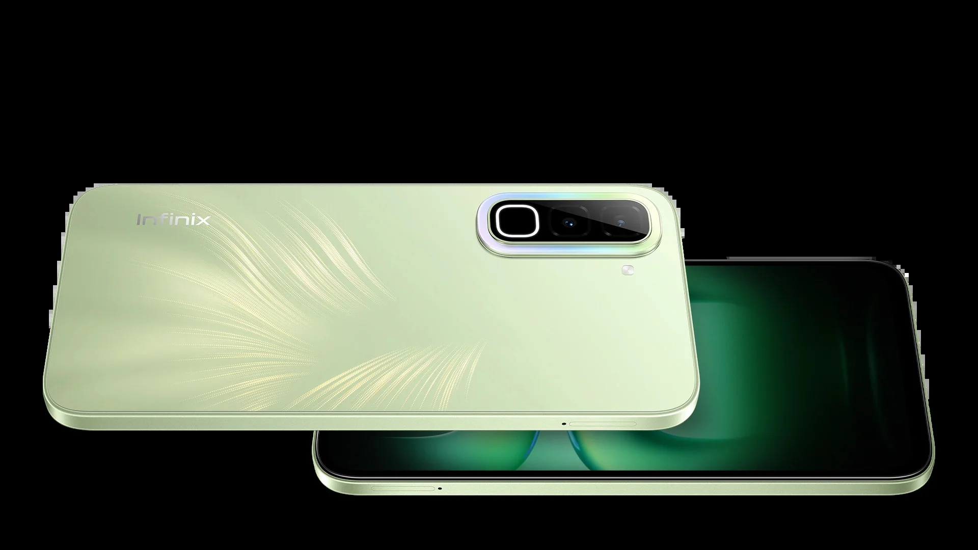 смартфон Infinix HOT 70 вид спереди и сбоку