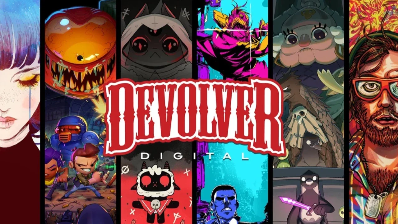 логотип Devolver Digital на фоне анонса GTA VI