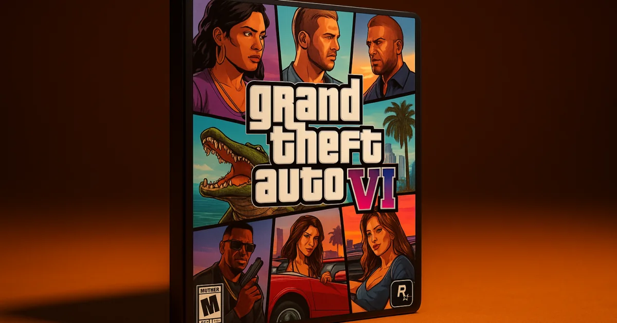 обложка Grand Theft Auto VI и значок Devolver Digital рядом