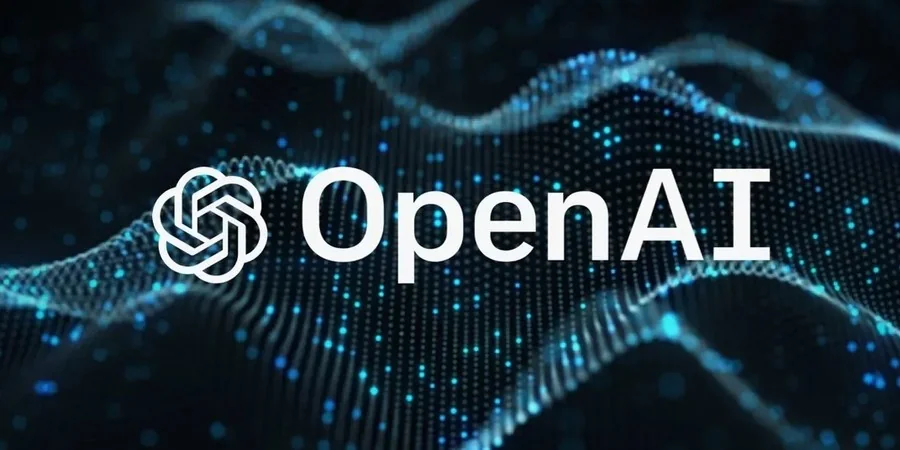 логотип OpenAI на фоне кода нейросети