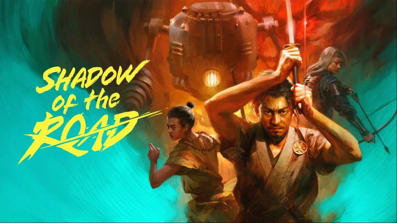 арт обложки Shadow of the Road с образами самураев и паровых механизмов