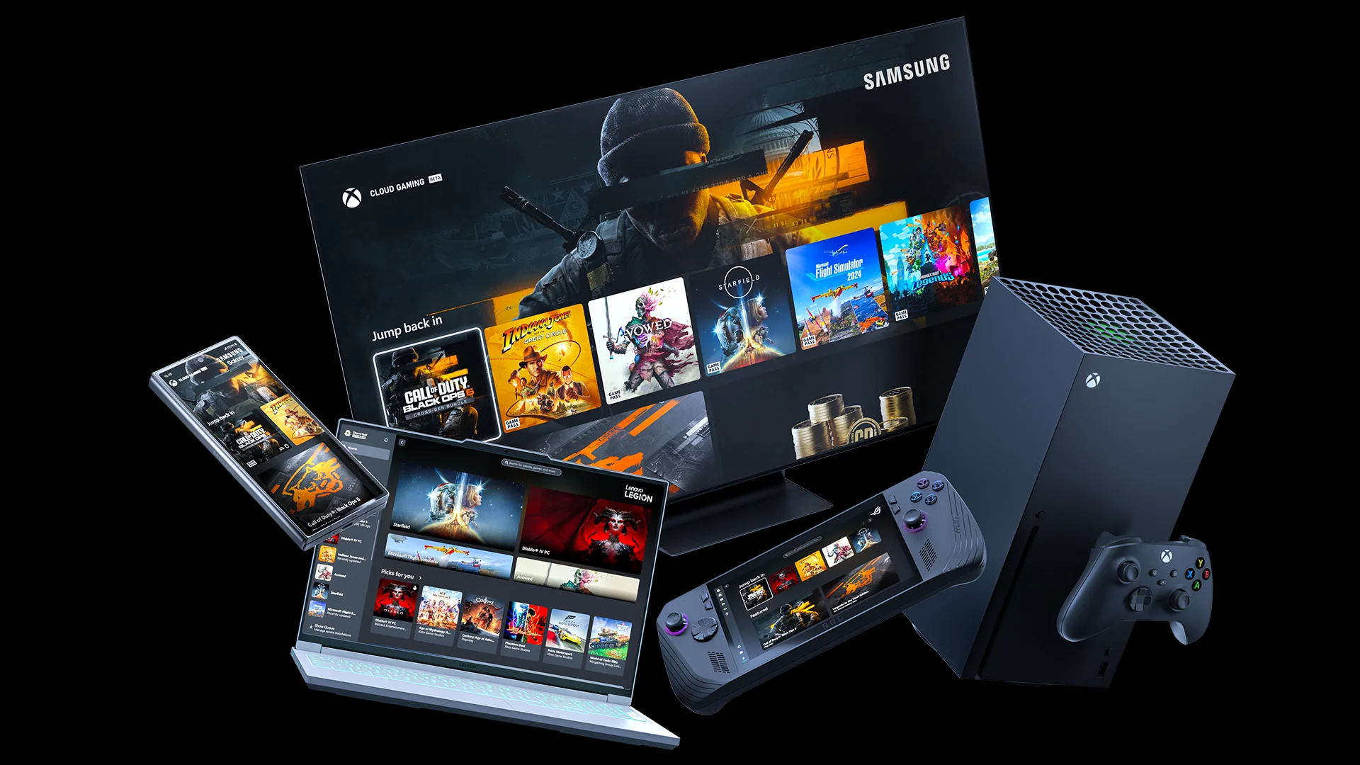 Xbox Play Anywhere на ноутбуке с игрой из каталога Disc-to-Digital