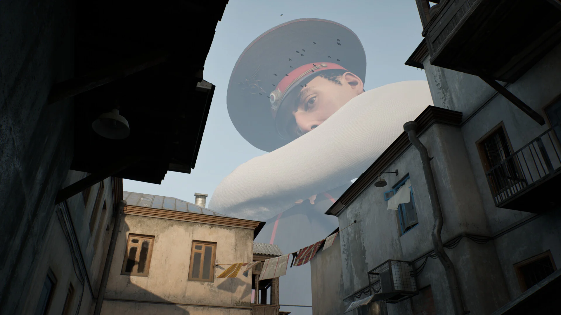 геймплей Militsioner взаимодействие с гигантским милиционером