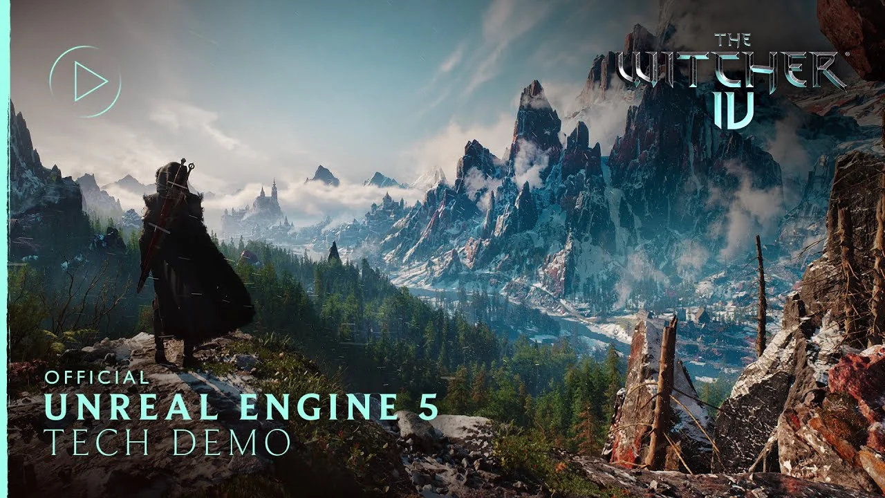 интерфейс Unreal Engine 5 с ассетами The Witcher 4