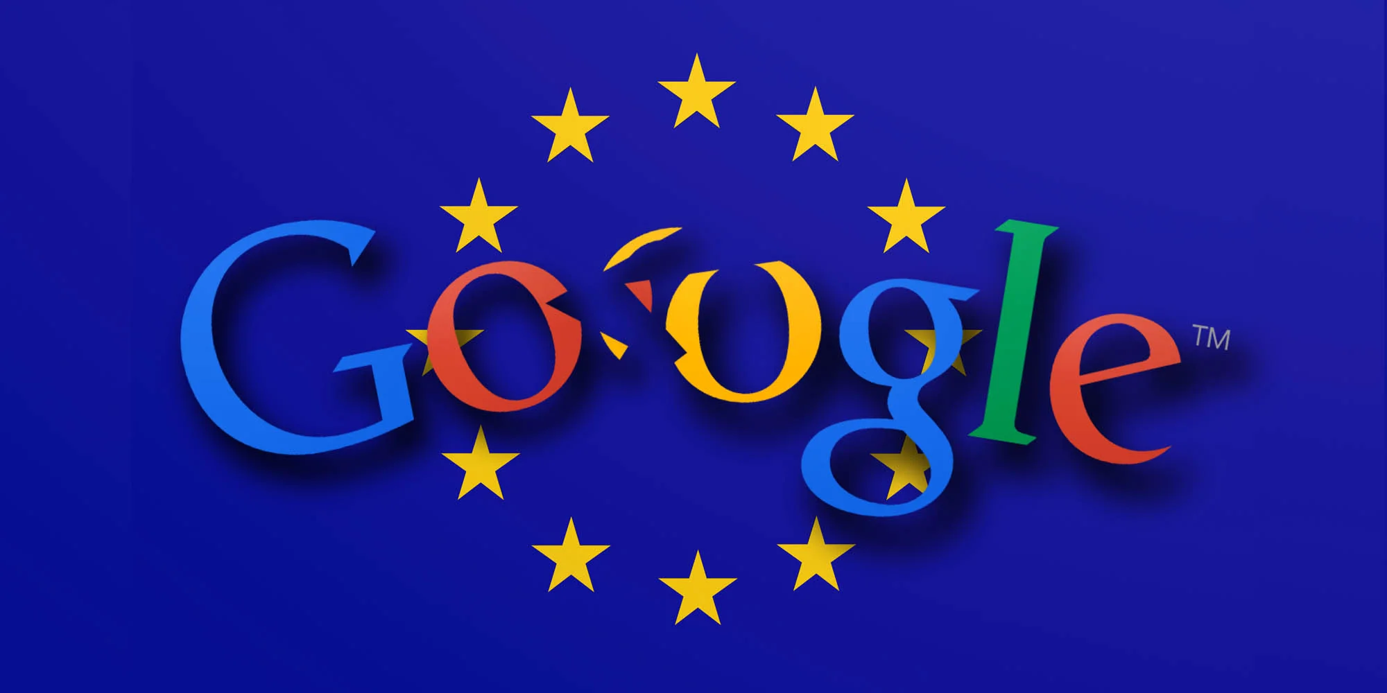 логотип Google и флаг ЕС