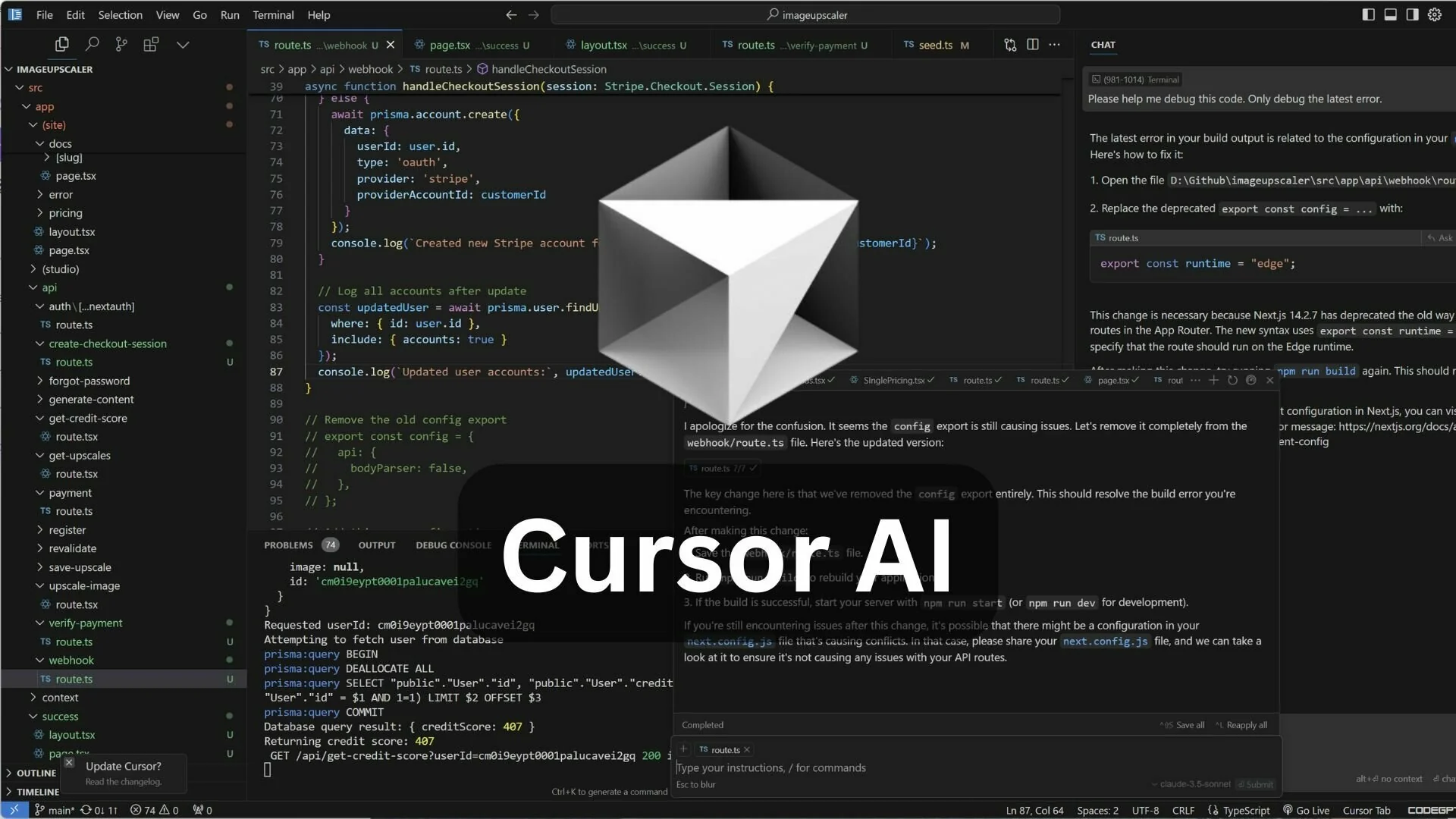 интерфейс Cursor с индикатором недоступных моделей OpenAI