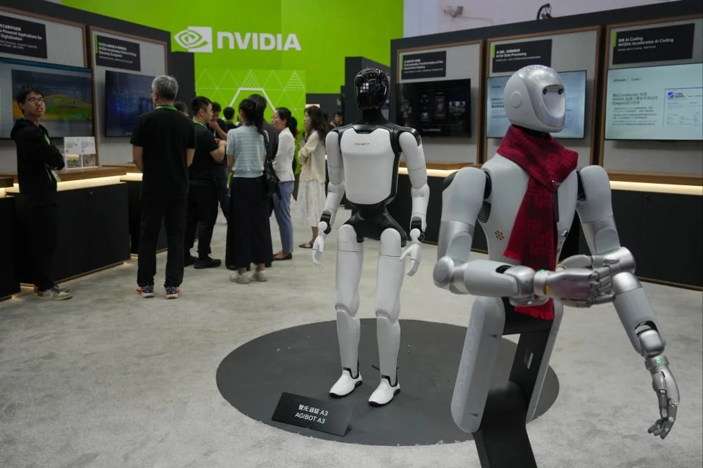 Гуманоидные роботы на платформе Nvidia на выставке в Пекине