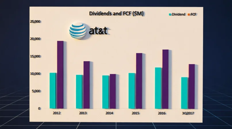Графики падения акций AT&T и T-Mobile на биржевых торгах