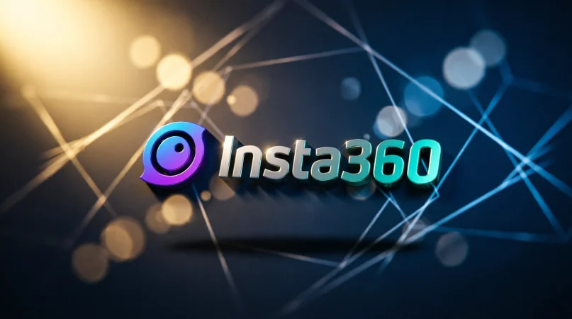 Логотипы DJI и Insta360 на фоне судебного здания