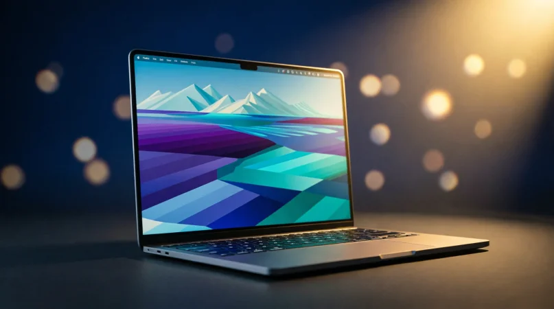 Концепт нового MacBook Pro с OLED-дисплеем и Dynamic Island от компании Apple
