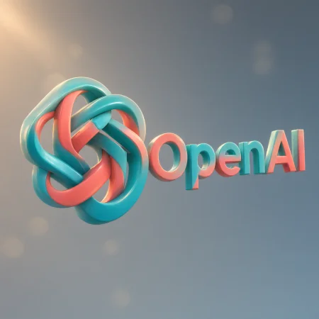 Логотип OpenAI на презентации